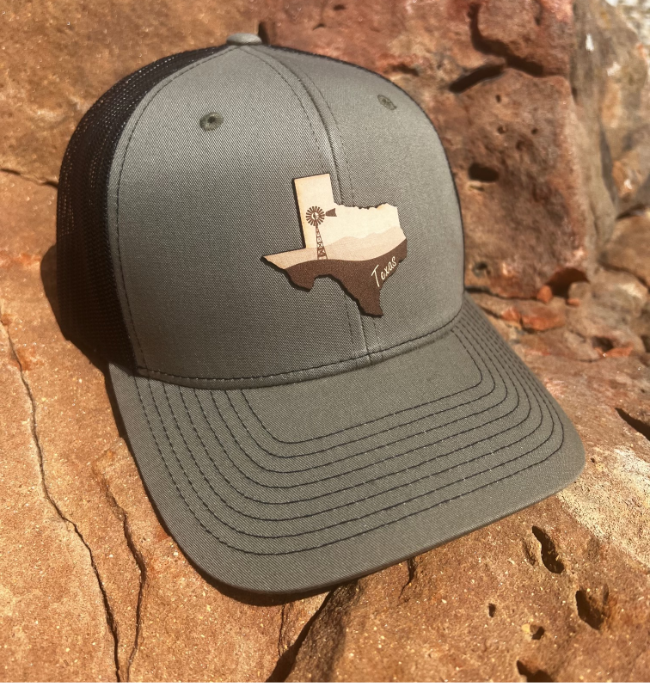Cotton Row Texas Windmill Leather Patched Hat