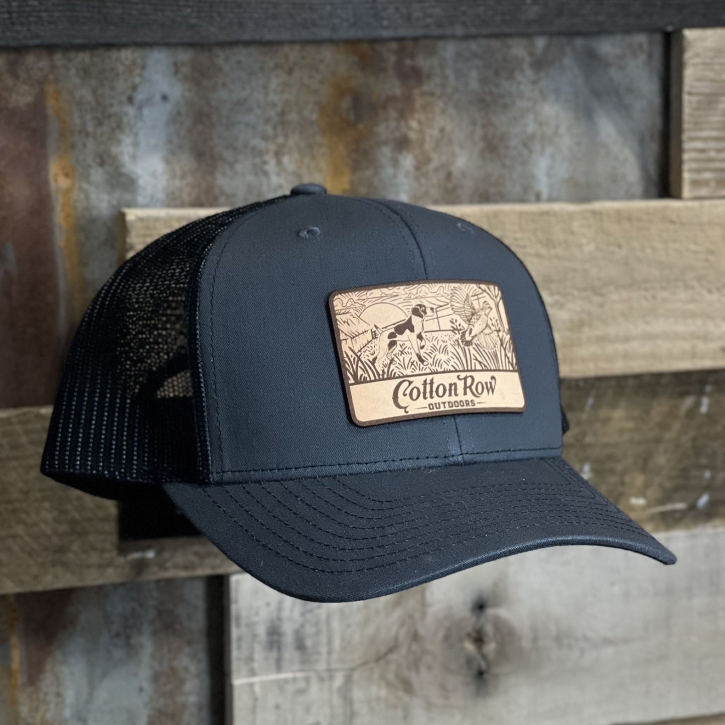 Bird Dog Leather Patch Cap