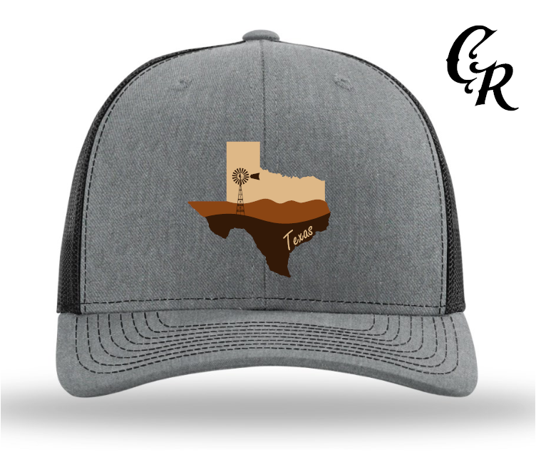 Cotton Row Texas Windmill Leather Patched Hat
