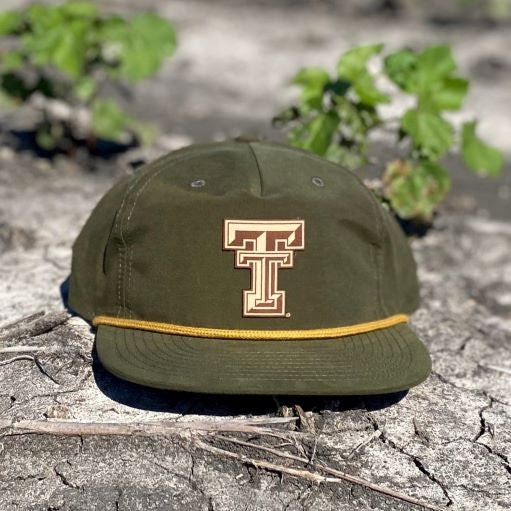 MVP Texas Tech Leather Cap- Green/Gold