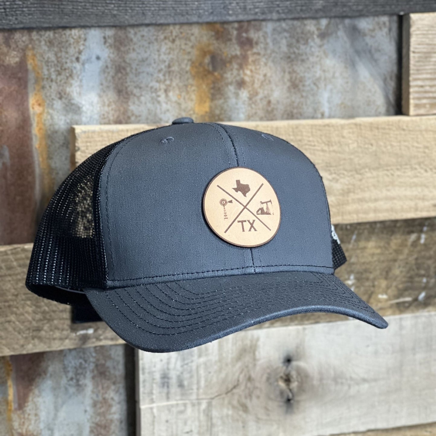 Texas Elements Leather Patched Cap