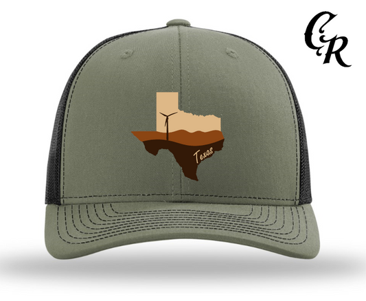 Cotton Row Texas Turbine Leather Patched Hat