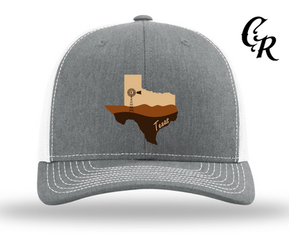 Cotton Row Texas Windmill Leather Patched Hat