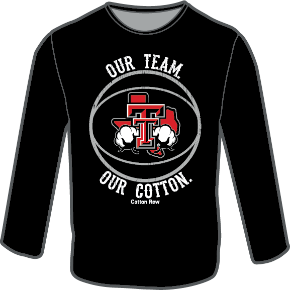 Our Team. Our Cotton. Basketball in Black-Short Sleeve.