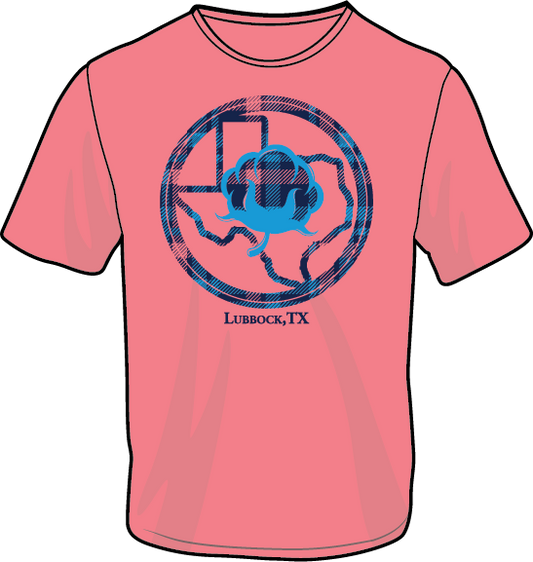 Coral Plaid Texas Boll - Short Sleeve