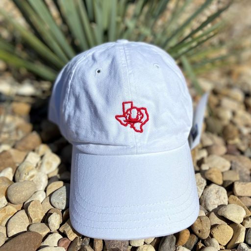 White Signature Logo- Texas Tech Cap