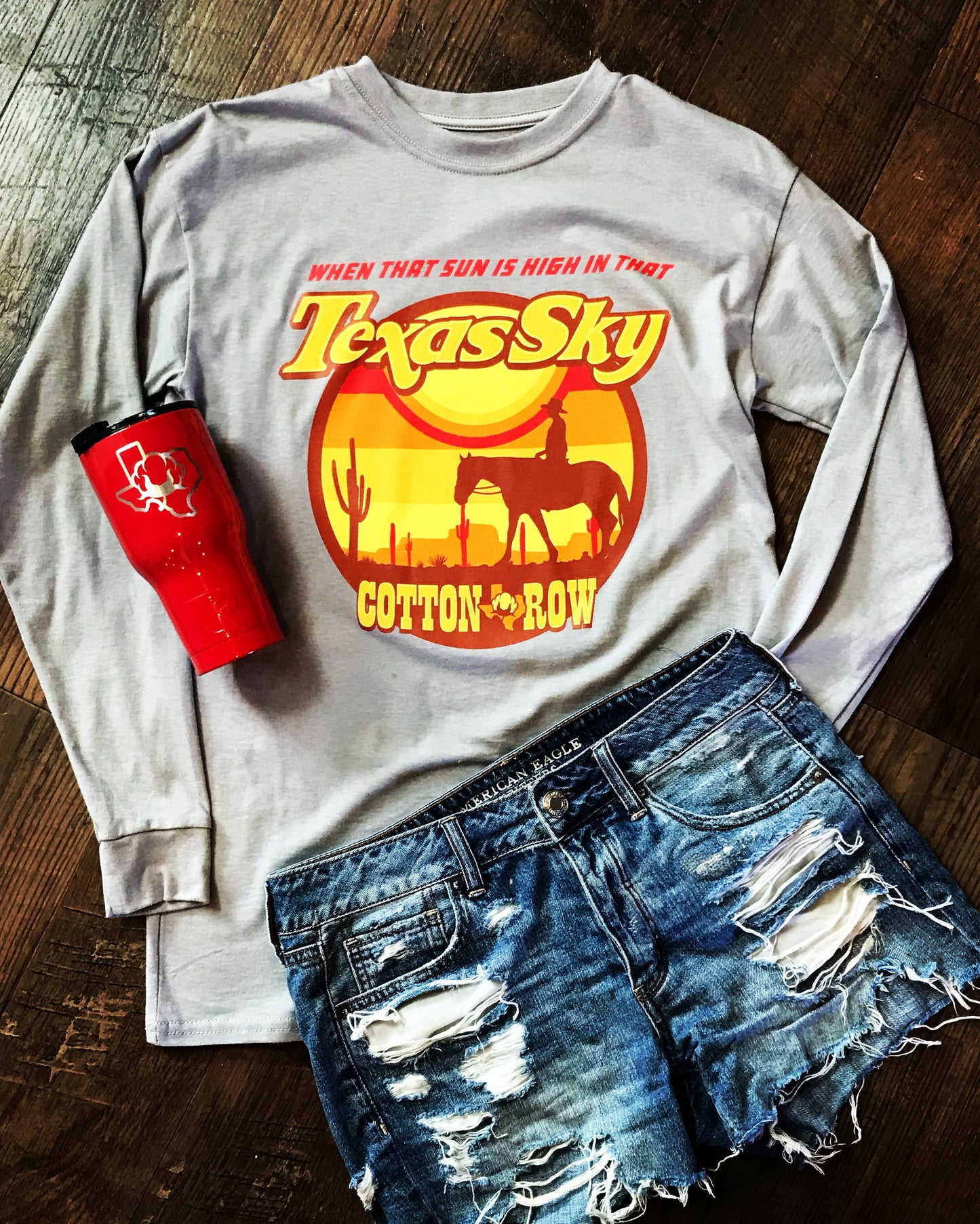Texas Sky-Long Sleeve (front print)